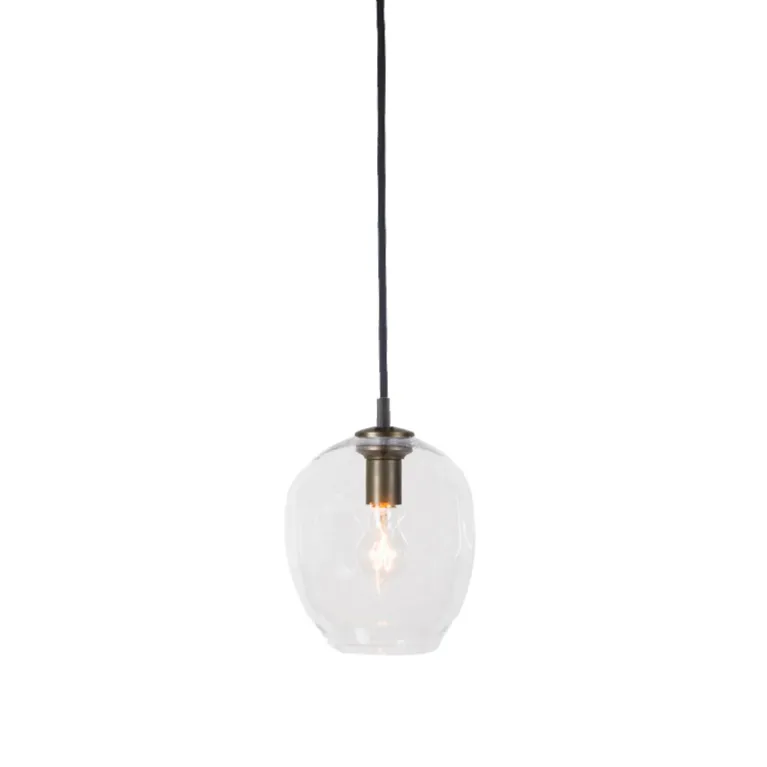 Подвесной светильник Delight Collection Bubble KG0579P-1 brass/clear