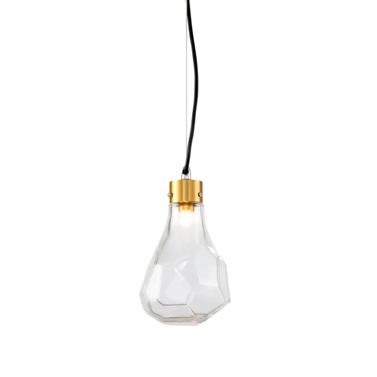 Подвесной светильник Delight Collection KR1197 KR1197P-1 brass/clear