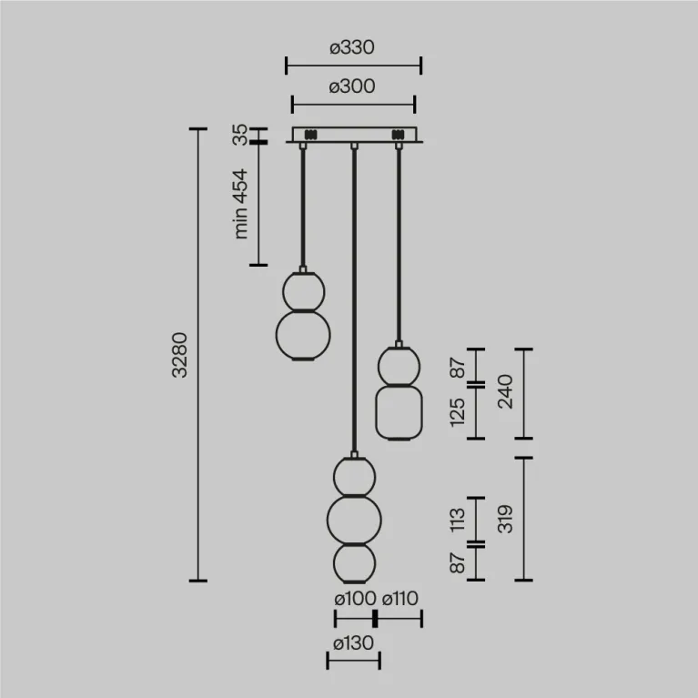 Подвесной светильник Maytoni Drop MOD273PL-L33G3K