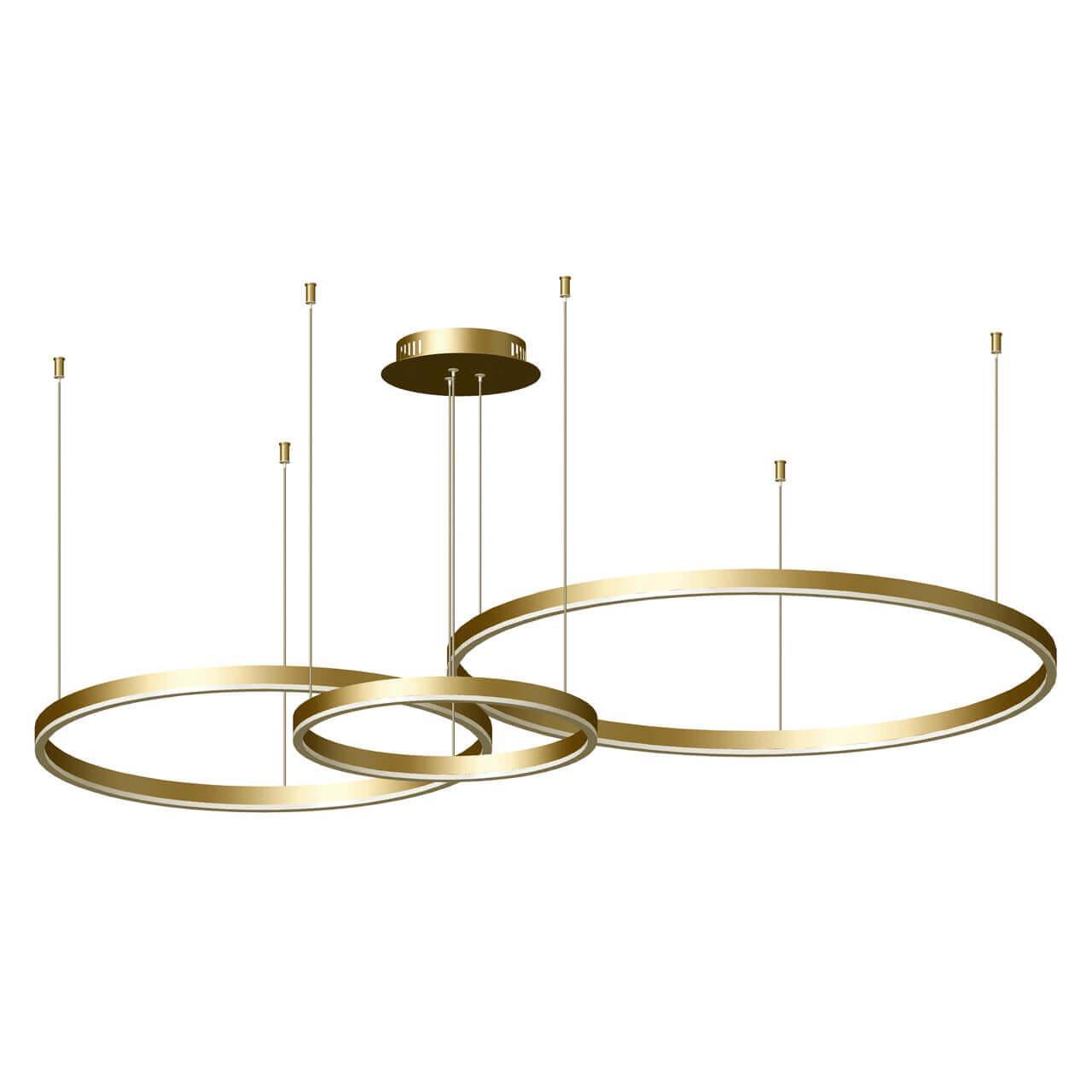 Подвес Тор 08223,33P(4000K) матовое золото w133.5*95(d80+60+40) h110 Led 110W (4000k) диммируемый, с пультом ДУ