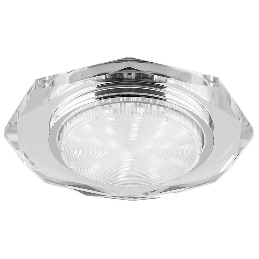 Светильник потолочный, 15W 230V GX53, без лампы, прозрачный, DL4020-2